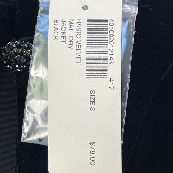 NEW Chicos Womens XL Basic Velvet Mallory Jacket Long Sleeve - Picture 4 of 9